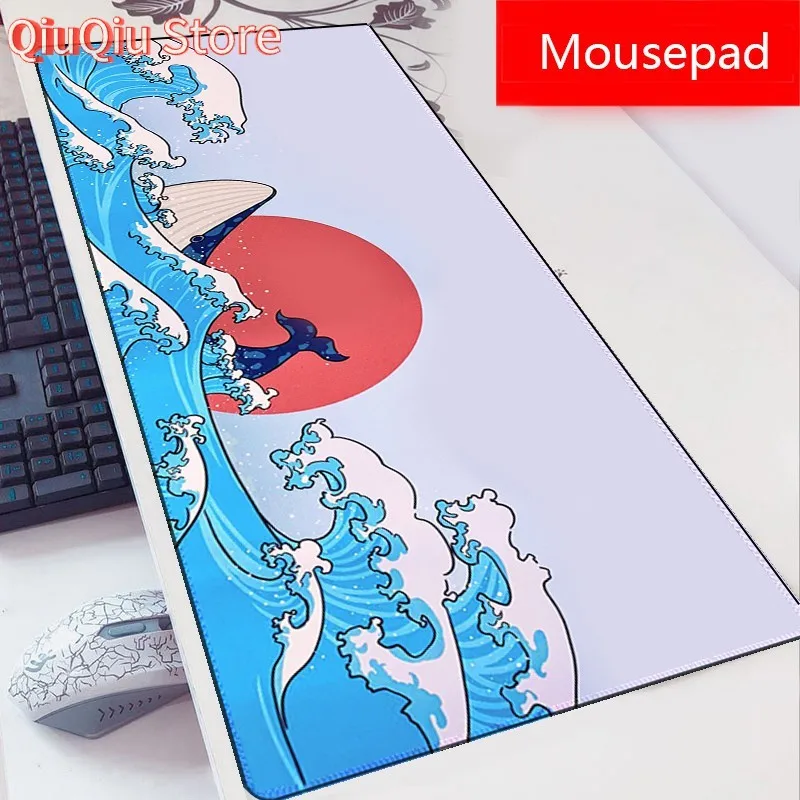 Japan Manga Mauspad Japan Great Waves Art Locking Edge Großes Gummi-Mauspad Mauspad Matte für Csgo Dota