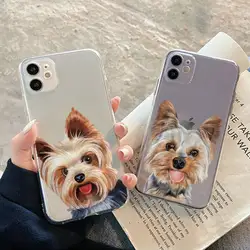 York shire Terrier dog Phone Case for iPhone 11 12 13 mini pro XS MAX 8 7 6 6S Plus X 5S SE 2020 XR clear case