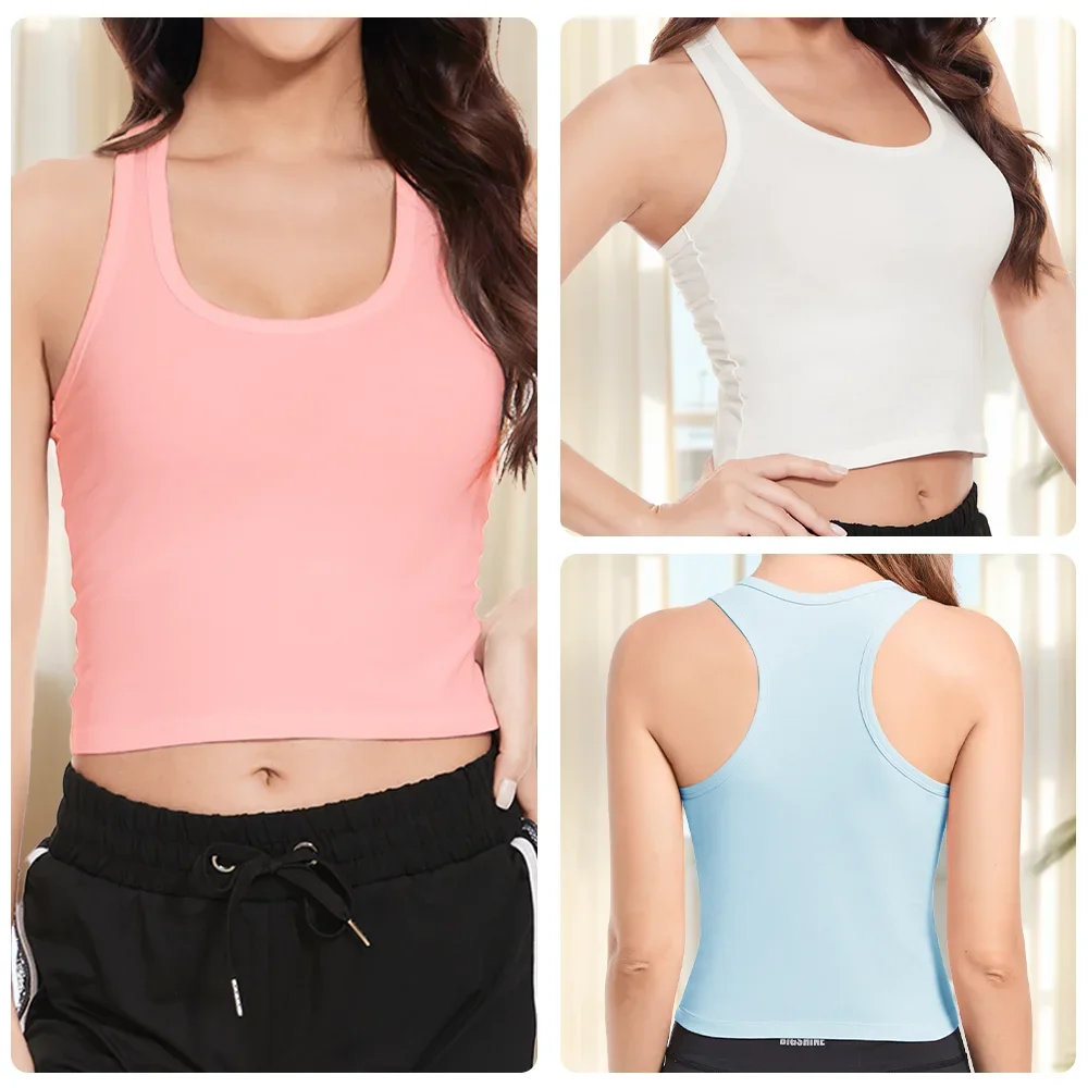 4pcs Women Slim Fit Tank Top Sexy Solid Sleeveless U Neck Racer Back Style Wide Shoulder Straps Tag Free Vest Soft Comfortable