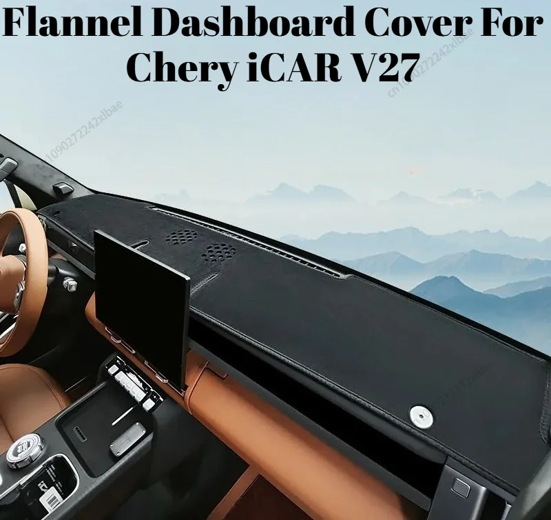Fit for Chery ICAR V27 Modified Car Center Console Sunscreen Pad Interior Accessories Car Dashboard Flannel Light Shielding Mat