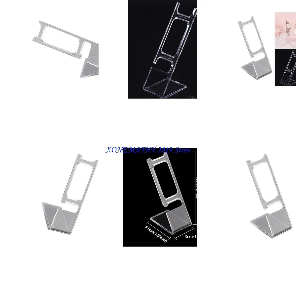 

F42F Large Capacity Watch Display Organizers Elegant Clear Acrylic Watch Display Stand For Organizing Watch And Accessories