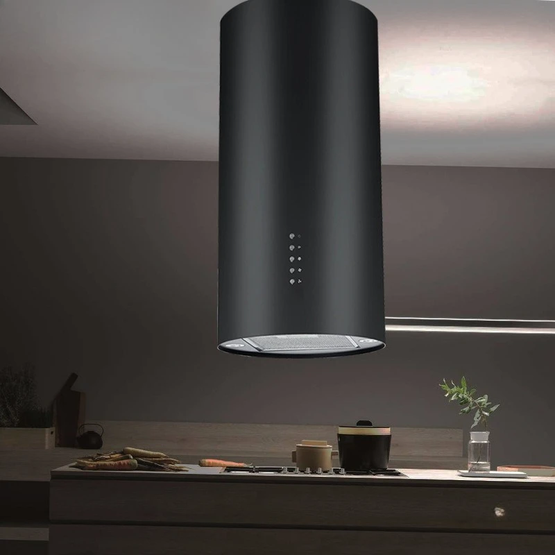Suction exhaust island, open kitchen range hood, top hanging household type