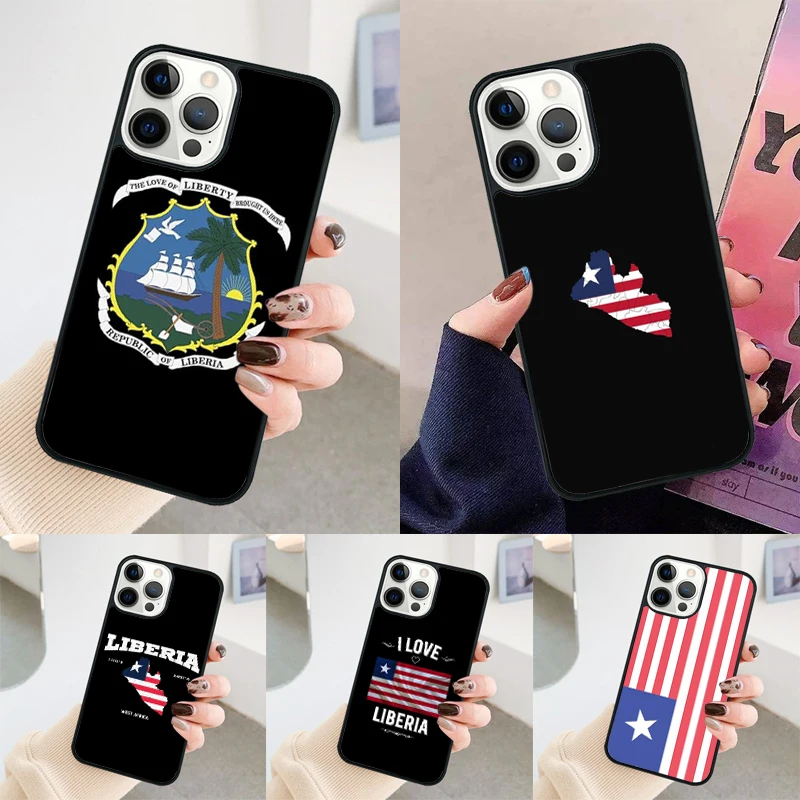 Liberia Flag Soft phone case Cover For iPhone 14 15 16 Pro Max SE 2020 coque For apple 11 12 13 Pro Max Mini 7 8 Plus