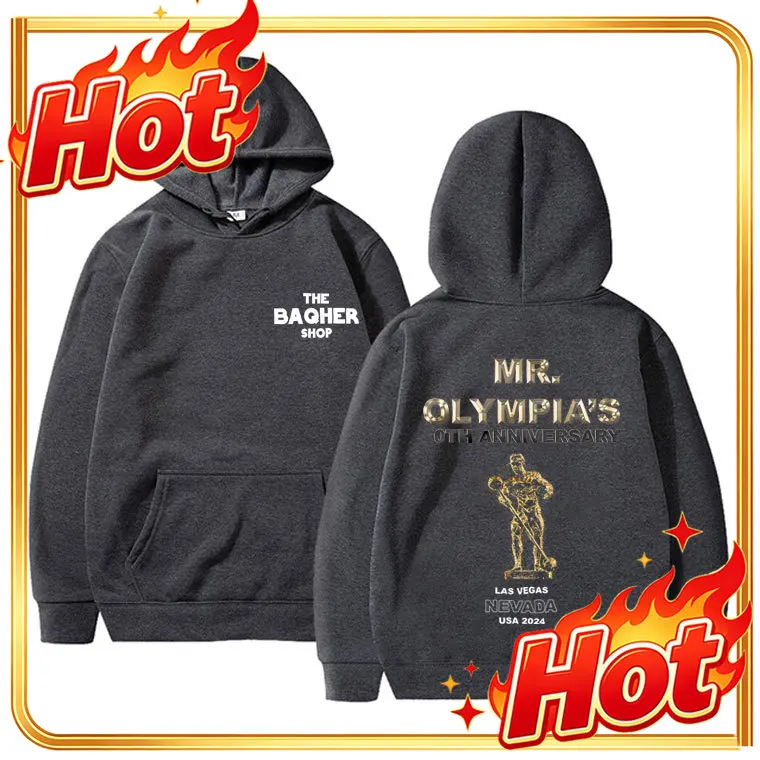 Mr Olympia Fitness Gym Pump Cover Graphic Print Hoodie Male Oversized Pullover Hoodies Men Women Fashion Casual Hooded Tracksuit