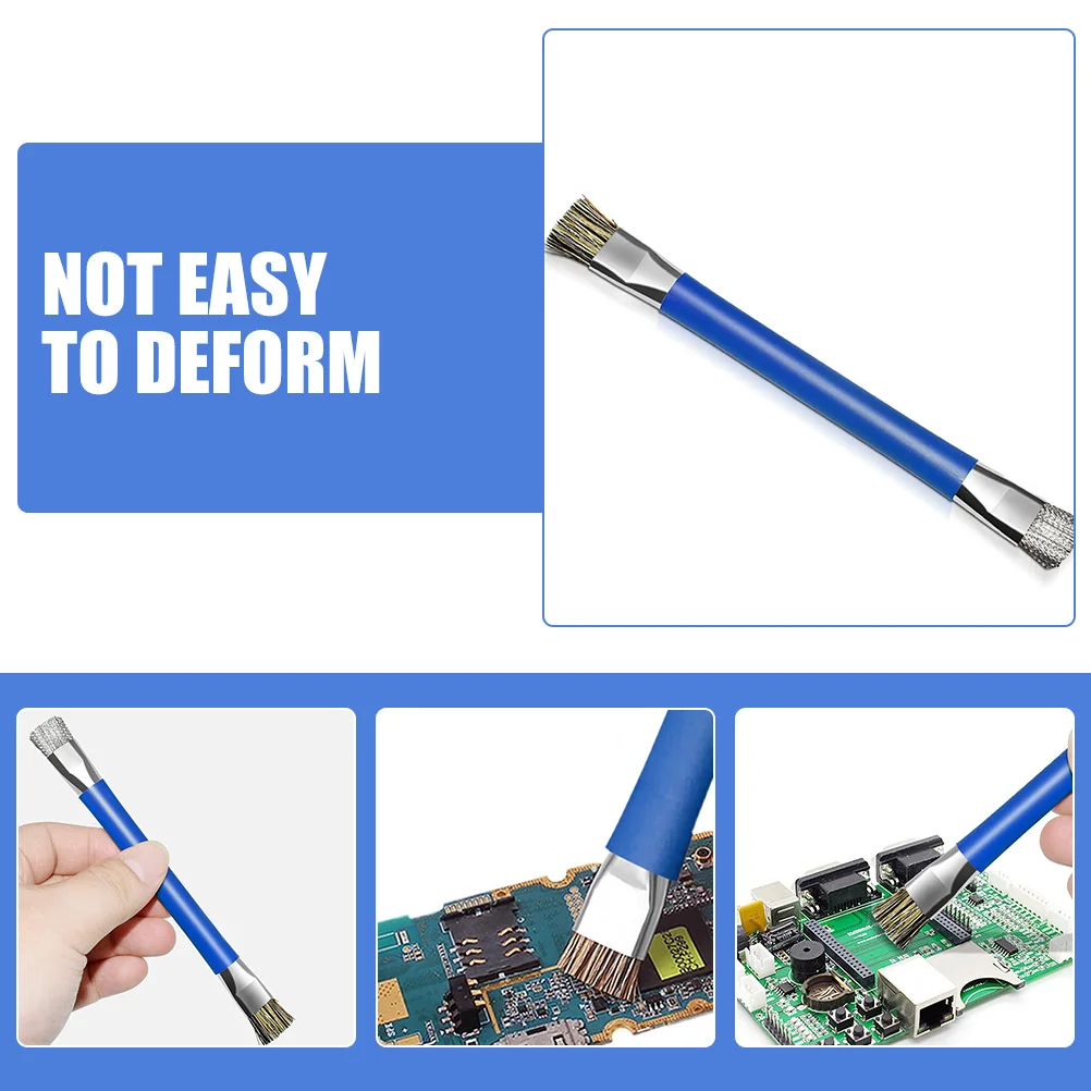 

2Pcs Motherboard Cleaning Brush Esd Safe Metal Bristle Cleaning Tool for Phone Pcb and Keyboard Maintenance Anti Static Brush