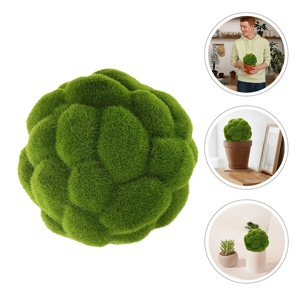 

2pcs Simulated Moss Artificial Topiary Ball For Home Decor Grass Decor Dried Balls Decorative Balls Garden Wedding Lawn Patio