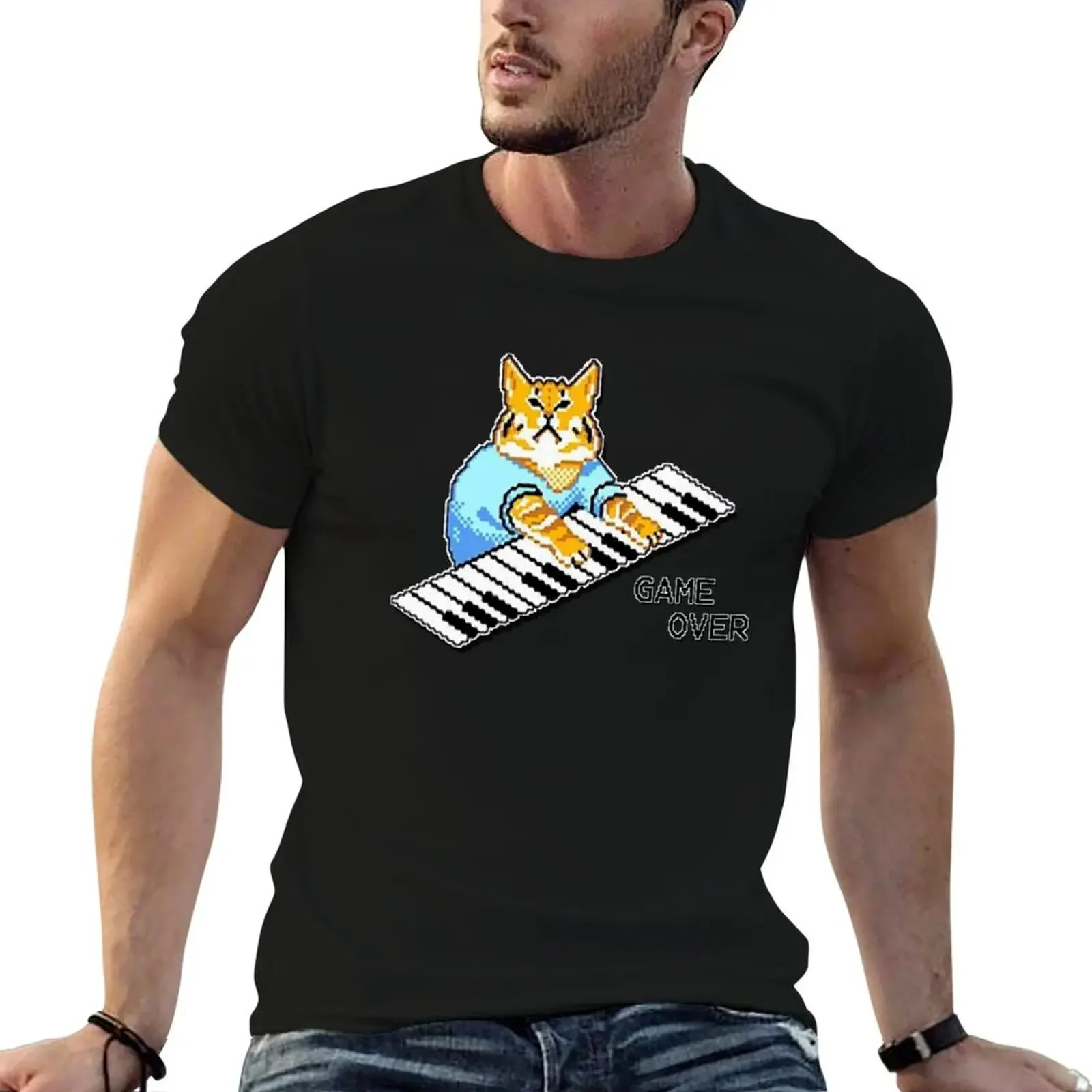 IT Crowd roy's tshirt piano cat design available on a wide range of clothing, stationery and giftware. T-Shirt