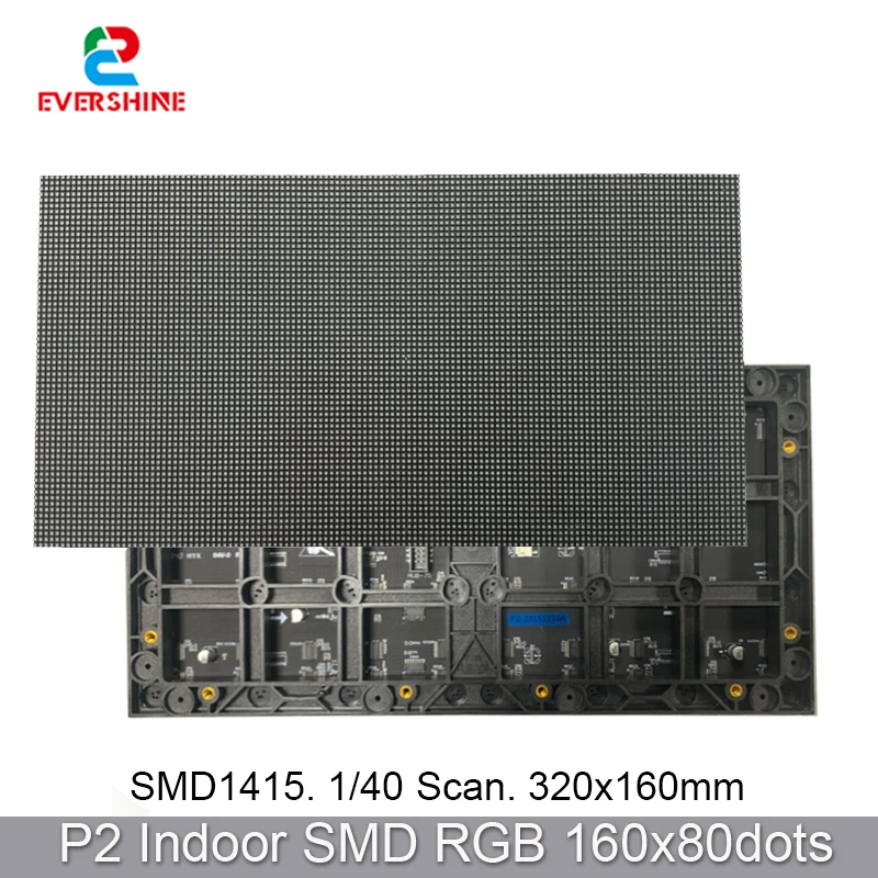 Shenzhen Indoor P2 LED RGB Module 320x160 160x80 Pixel SMD 1515 Light Matrix Video Wall 3840hz display a colori video wall