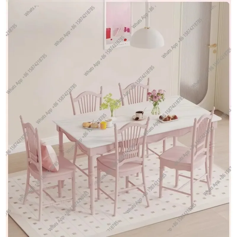 

Xx Light Роскошный обеденный стол из шифера, простая столовая, стол из массива дерева, шесть стульев, длинный обеденный стол, минималистская мебель