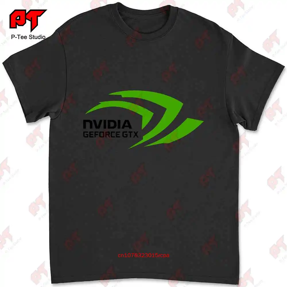 Nvidia Geforce Gtx Graphics Men Geek Logo T-shirt 5XOE