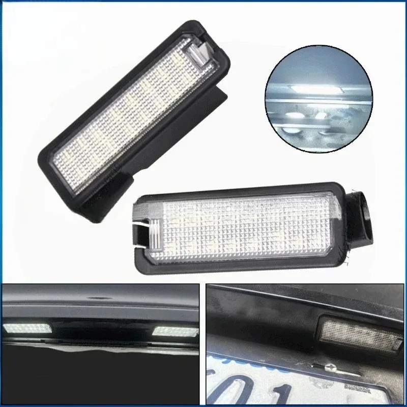 

New For 2PCS LED Number License Plate Lights Assembly with Canbus Passat B6 CC Eos Golf 4 5 6 7 MK7 Polo Superb Seat Leon