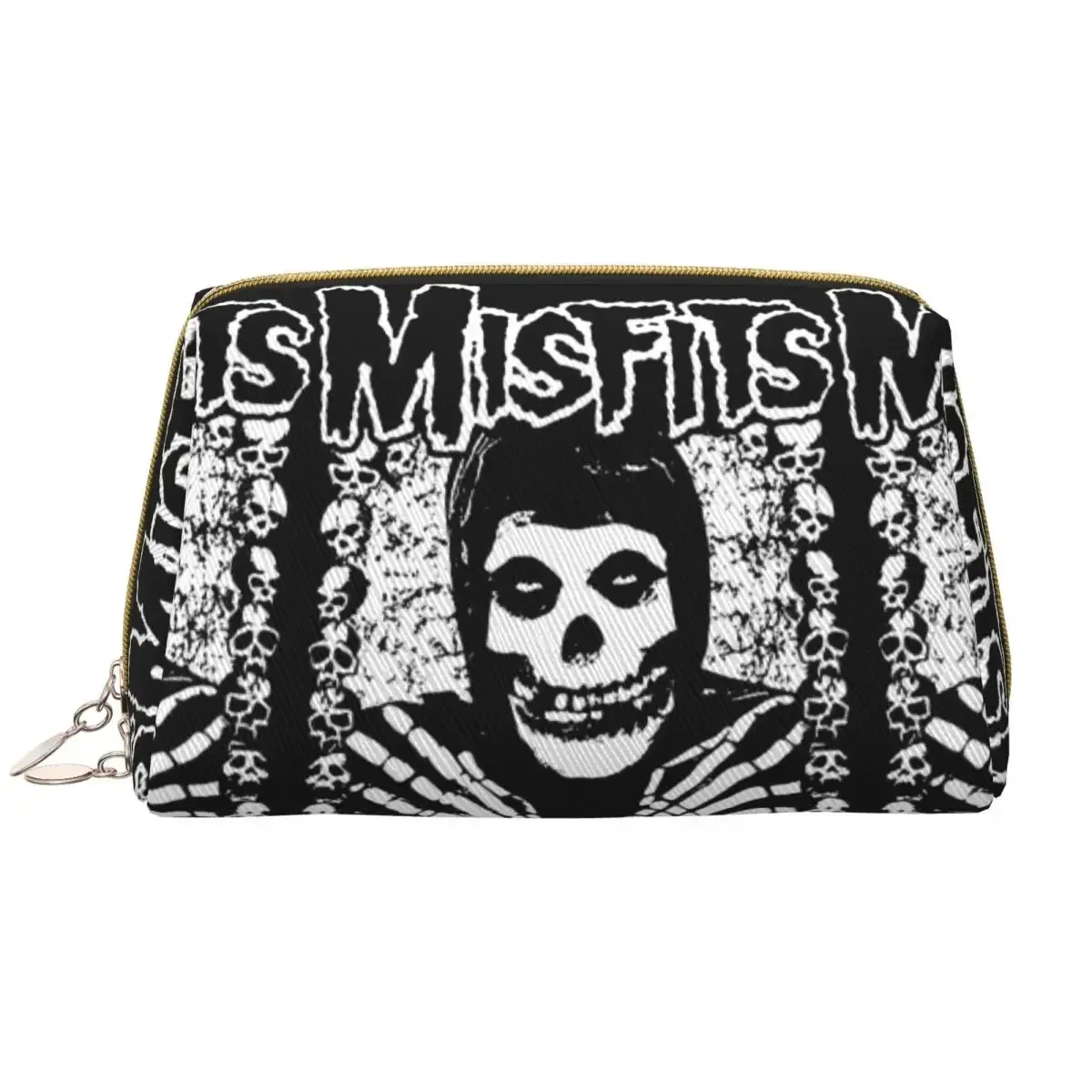 Kawaii Punk Rock Band Misfits Travel Toiletry Bag for Women Makeup Cosmetic Organizer Beauty Storage Dopp Kit