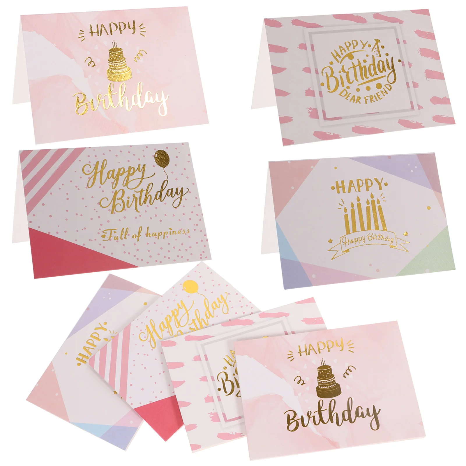 40 Pcs Birthday Card Stylish Greeting Cards Elegant Message Exquisite Funny Paper Decorative Special Occasion Best Blessing