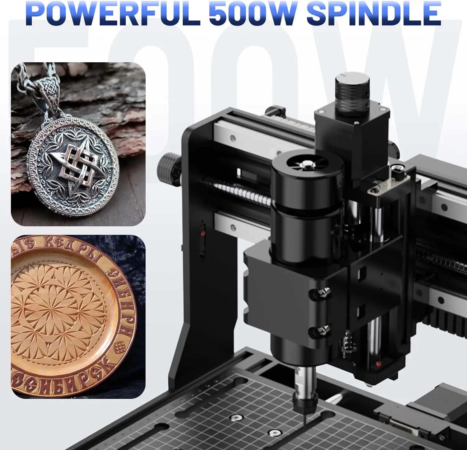 Imagem -05 - Cnc 3020 Plus Milling Machine Spindle Wood Router para Metal Acrílico Alumínio Gravura Máquina de Corte 40w Laser Gravador 500w