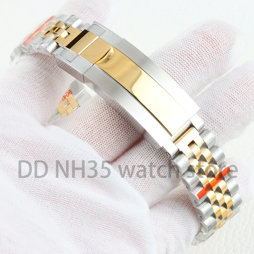 40mm Gold Silver Watch Case NH35 for SUB NH34 NH35 NH36 NH38 Movement 28.5mm Dial Oyster/Jubilee Strap Stainless steel Sapphire