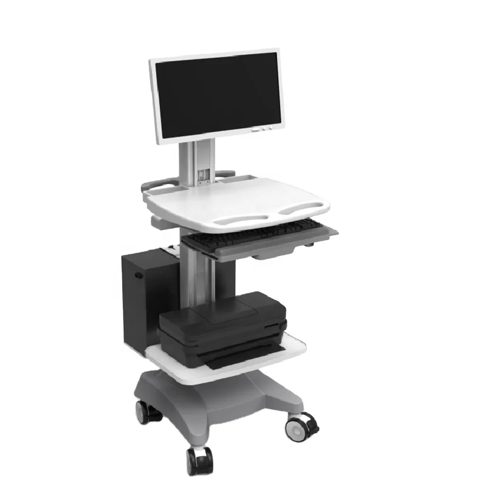 

Mobile Medical Cart with Wheels Hospital Computer Trolley Mobile Laptop Cart Beauty Equipment Trolley Surgical Instrument