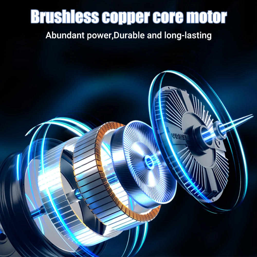 مروحة توربو نفاثة قابلة للتعديل 5 سرعات، 4 فوهات للرياح، منفاخ هواء قوي، منفاخ هواء كهربائي لاسلكي بدون فرش، منفاخ شواء توربو جيت #2
