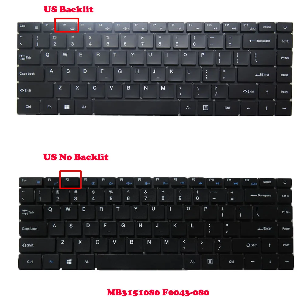 Laptop Keyboard MB3151080 F0043-080 English US New For IPASON P3 Storm Dragon P3 XU141 MB3151080