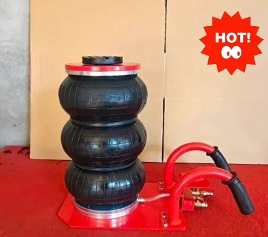 3 Ton 3 Bag Pneumatic Air Lift Jack, 14‑41cm Lifting Height, Car Jack for Auto Repair Workshop Vehicle Maintenance