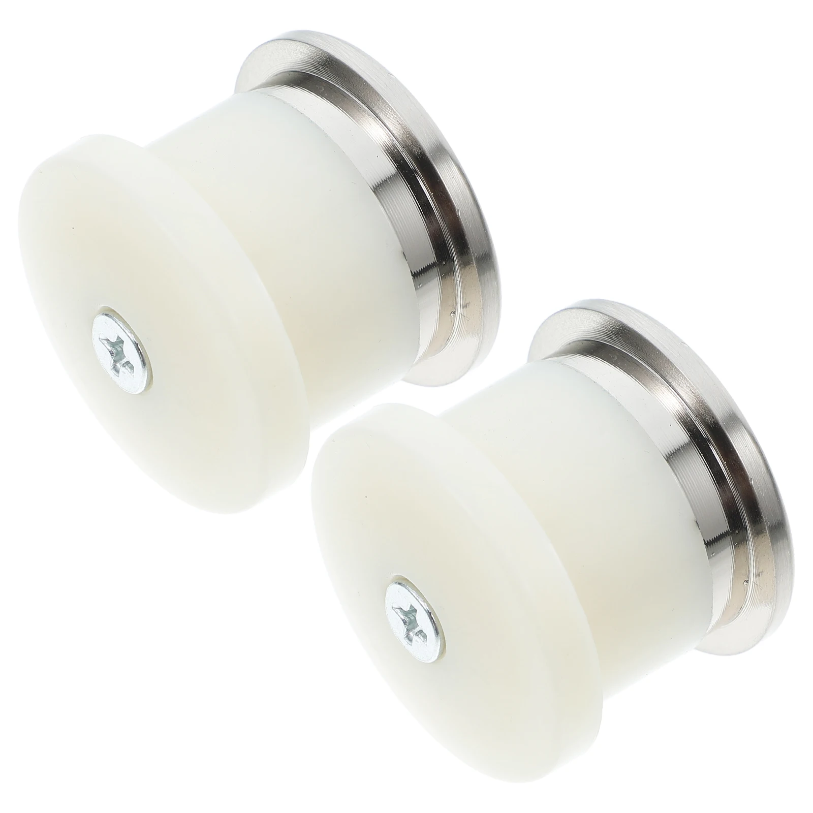 

2pcs Silver Zinc Alloy Retractable Spring Knobs Invisible Hidden Cabinet Drawer Handles Bouncing Push Design Space Saving Tatami