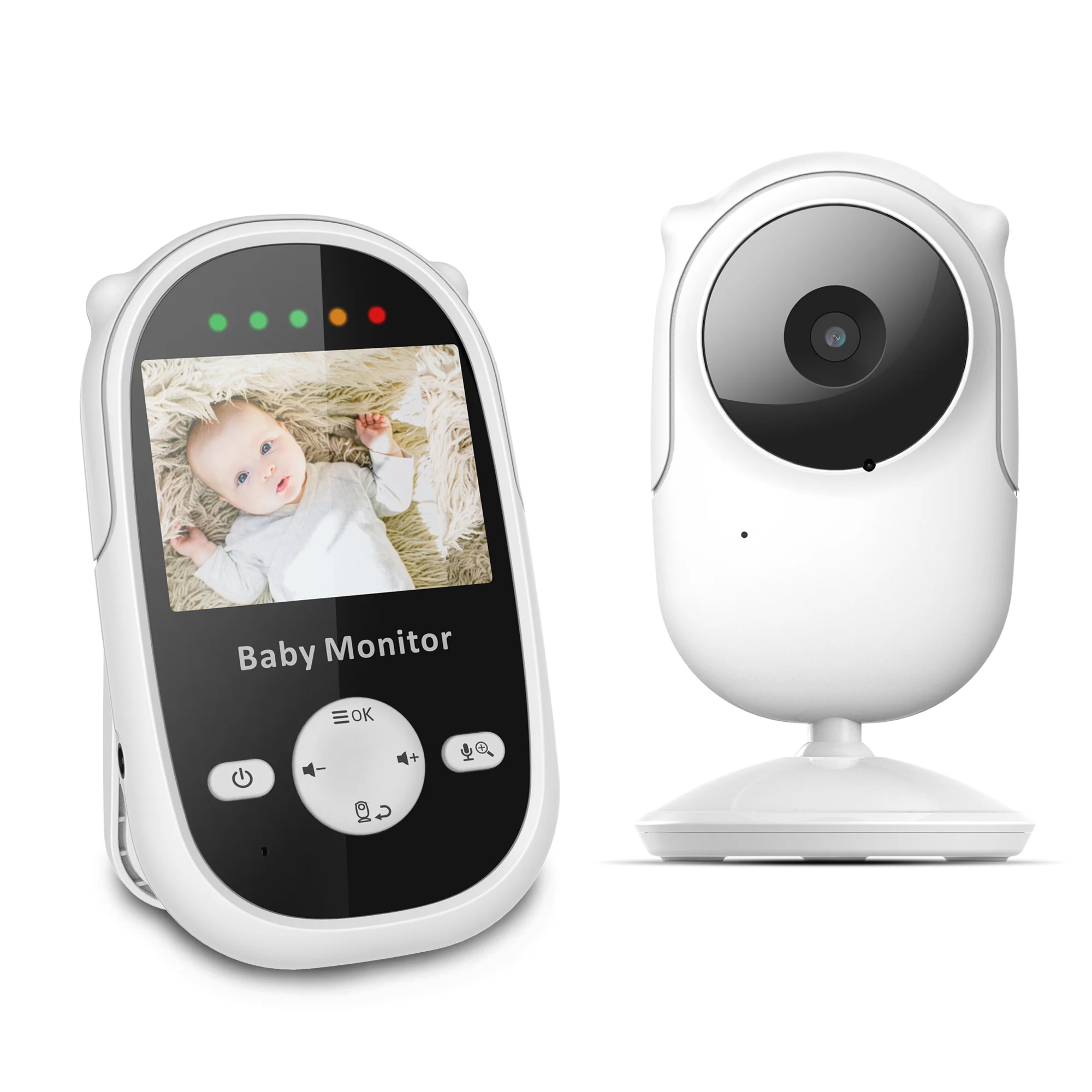 

Babystar 2.4 Inch Video Baby Monitor High Resolution Baby Nanny Security Camera Night Vision Temperature Monitoring Babyphone