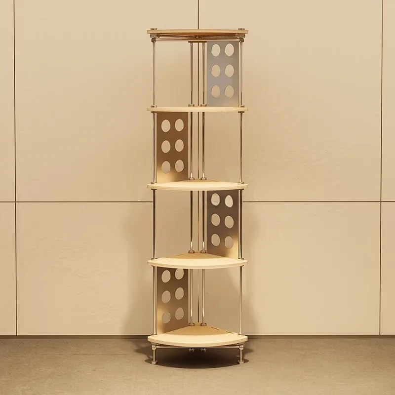 رف متعدد الطبقات من الفولاذ المقاوم للصدأ في العصور الوسطى، رف تخزين المشاهير على الإنترنت، غرفة النوم، غرفة المعيشة، غرفة الطعام، خزانة جانبية