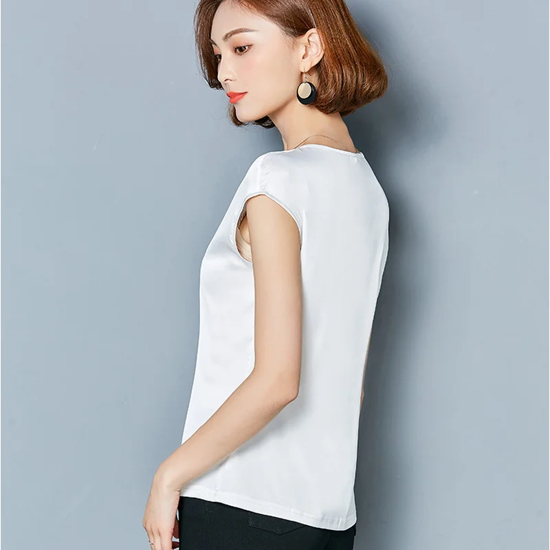 New Simulation Silk Shirt Women's Sleeveless Wild Blouse Top
