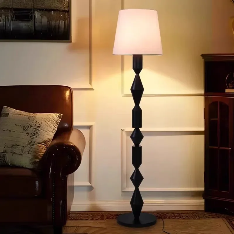 American retro living room floor lamp, medieval French wabi-sabi sofa