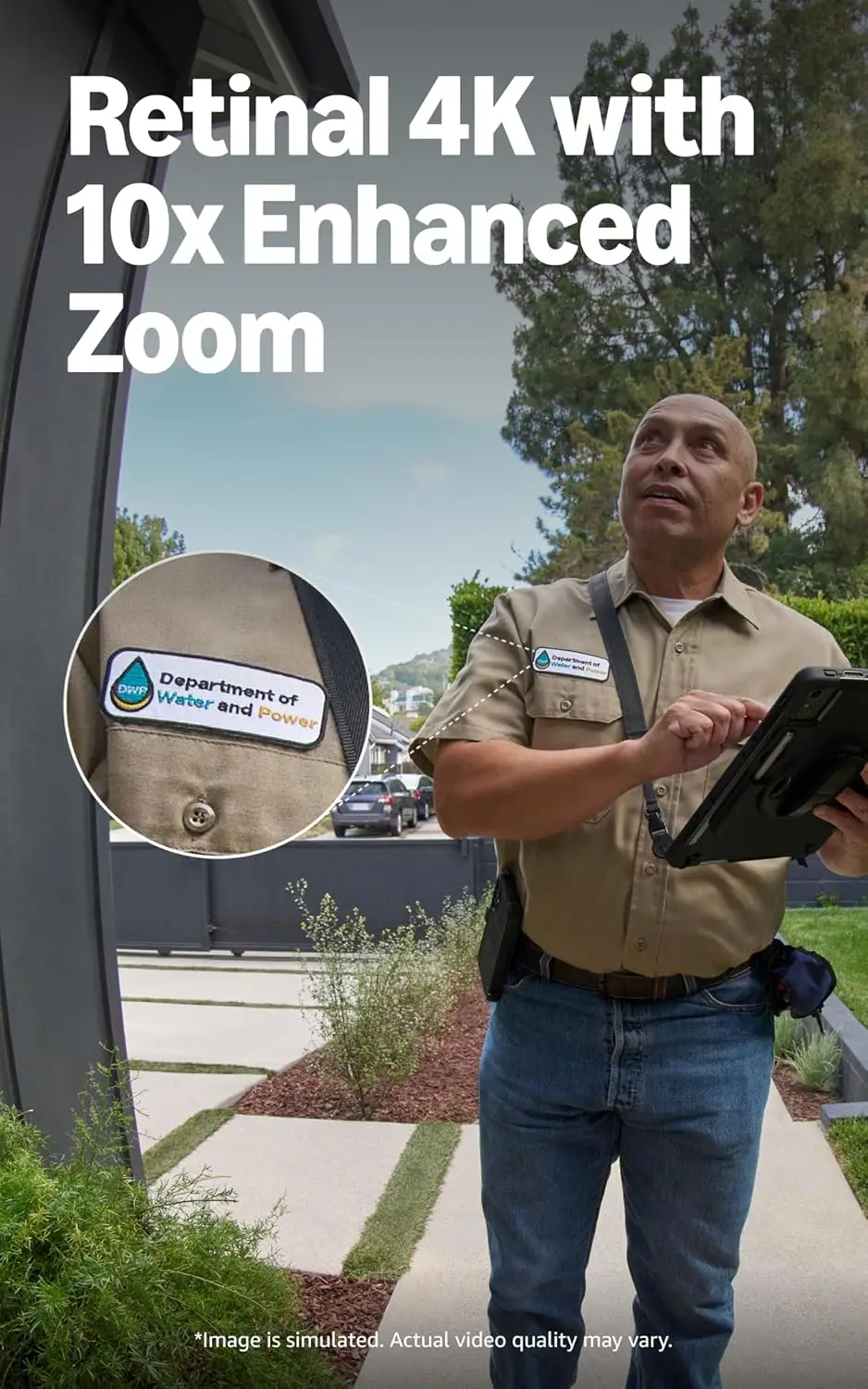 Wired Doorbell 4K Pro, Latest Model, 4K Wide-Angle Video, 10x Enhanced Zoom, Night Vision, Deep Silver