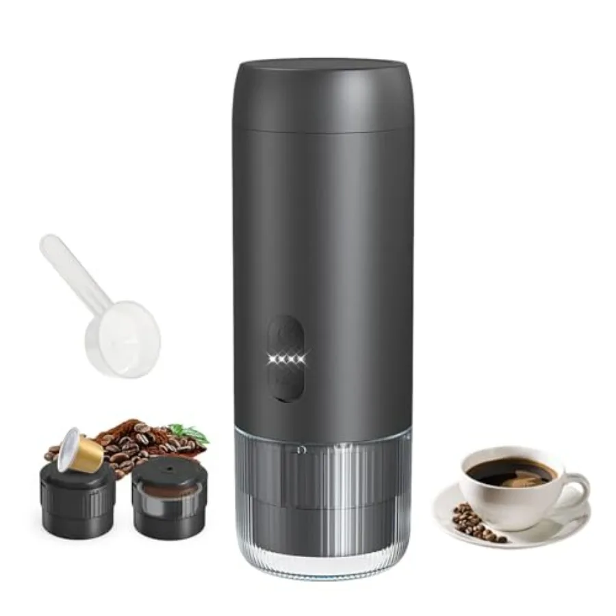 Portable Coffee Maker Espresso Machine, Suitable for Coffee Powder, Capsule Coffee, Convenient for RV Camping, Hiking, Picnickin