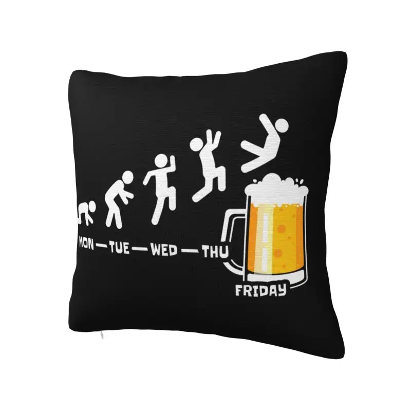 Modern Weekend Week Beer Fridays Cushion Cover 40*40 cm Soft Throw Pillow Case Bedroom Decoration Bedding Sofa Pillowcase