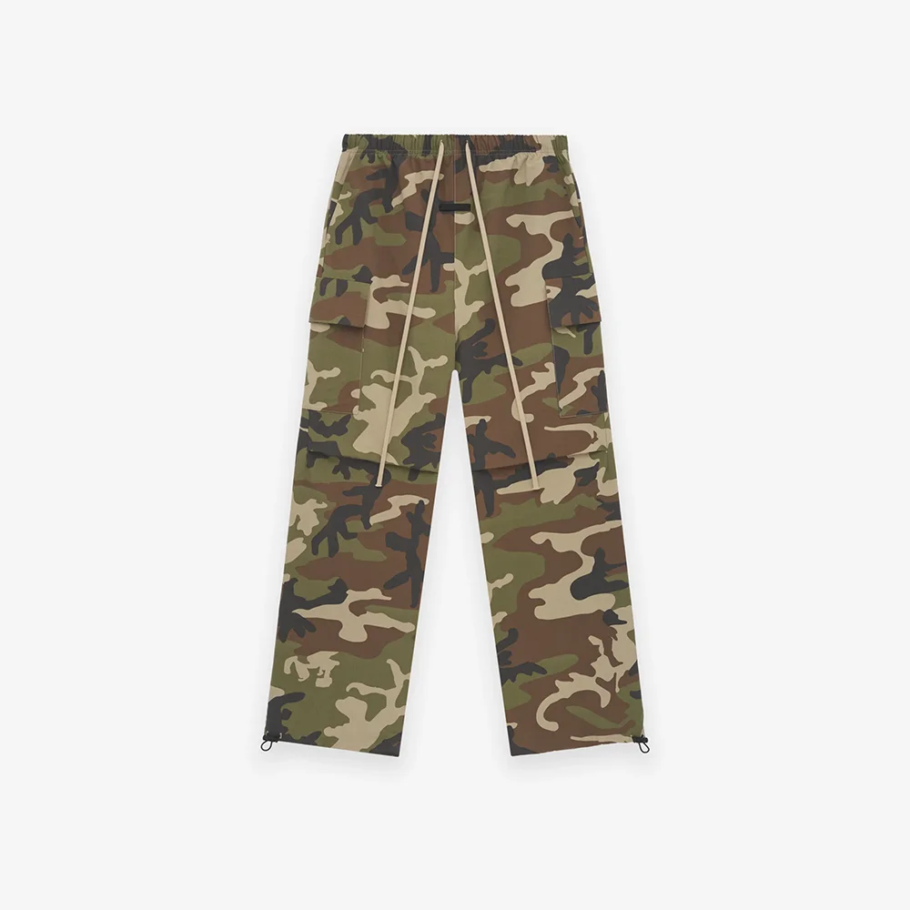 Best Quality 24 Autumn Collection Drawstring Woven Camouflage Work Pants Fashion Street Brand Men's Cargo Pants Causal Pant