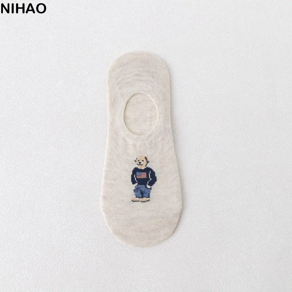 

Sports Japanese Slippers Socks Cotton Non-slip Cartoon Casual Hosiery Middle Tube Hosiery Men's Boat Socks Korean Style Socks