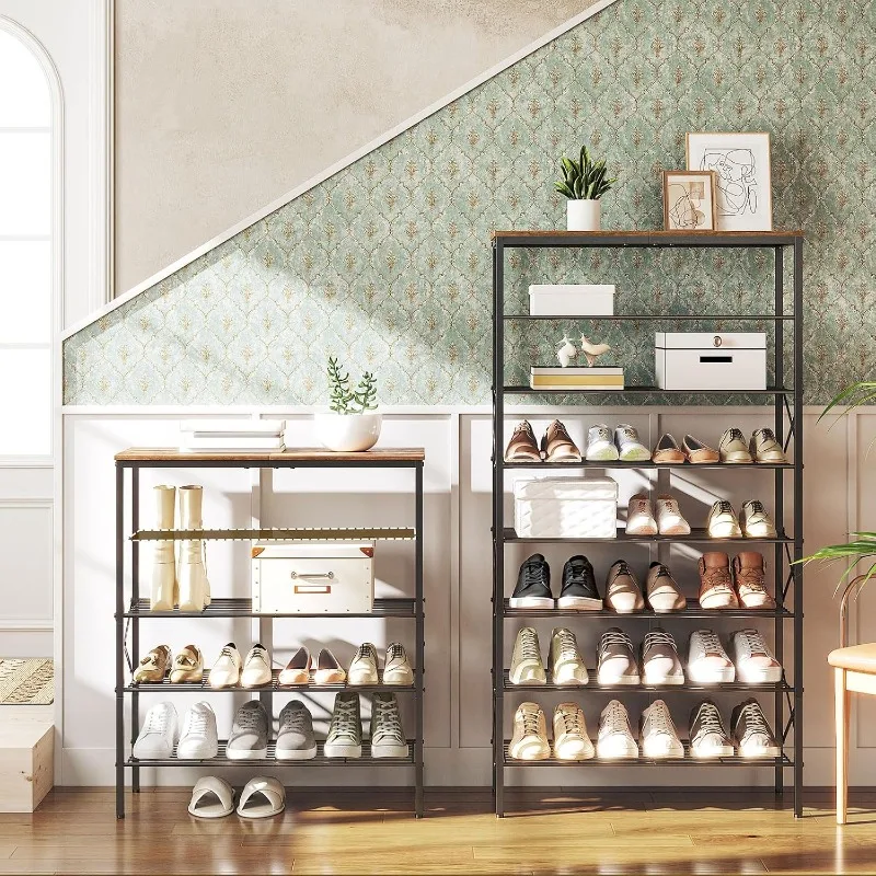 

Shoe Storage Organizer, Large Capacity Shoe Shelf Holds 32 Pairs of Shoes, Sturdy and Stable, for Entryway, Hallway, Closet