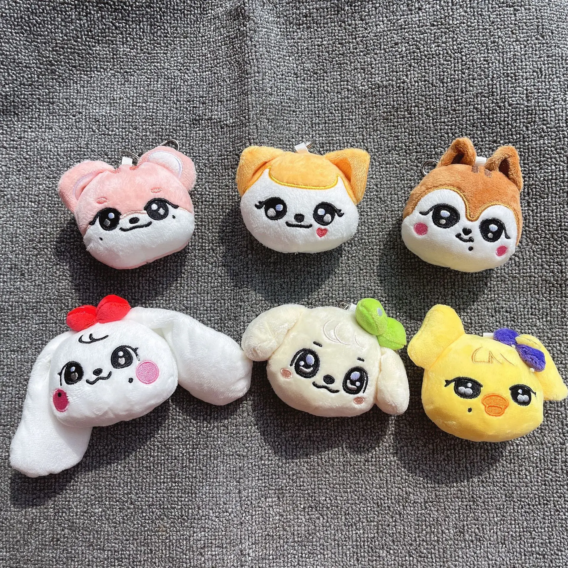 8CM Cartoon Doll Keychain Filling PP Cotton Plush Pendant WonYoung Gaeul Cute Soft Short Plush Keyring Backpack Accessories Gift