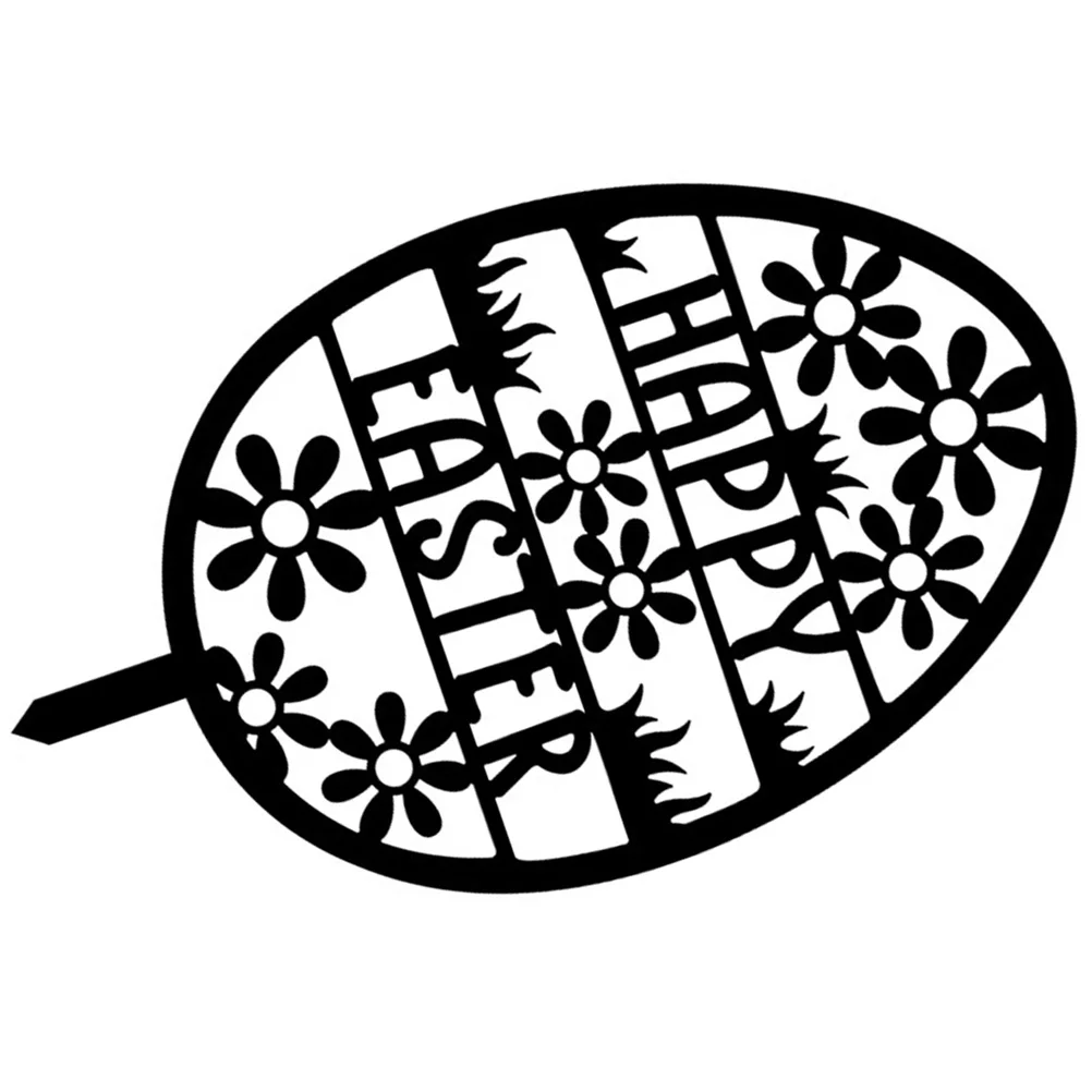 

Easter Yard Stake Acrylic Egg Shaped Decor Rustic Garden Stake Sculpture Outdoor Lawn Ornament Easter Party Supplies