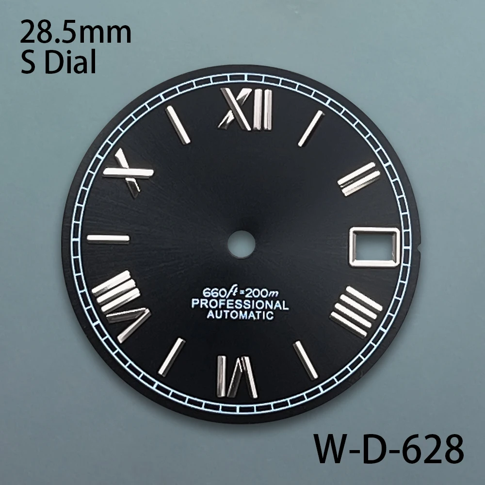 28.5mm S Logo Rome Sunburst Dial Fit NH35/NH36/4R/7S Japan Movement High Quality Sunray Dial Watch Modification Accessories