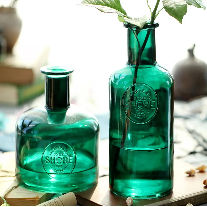 

Glass Vase Flower Terrarium Vases Home Decor Hydroponic Bottle Modern Transparent Bottle Living Room Tabletop Vase декор