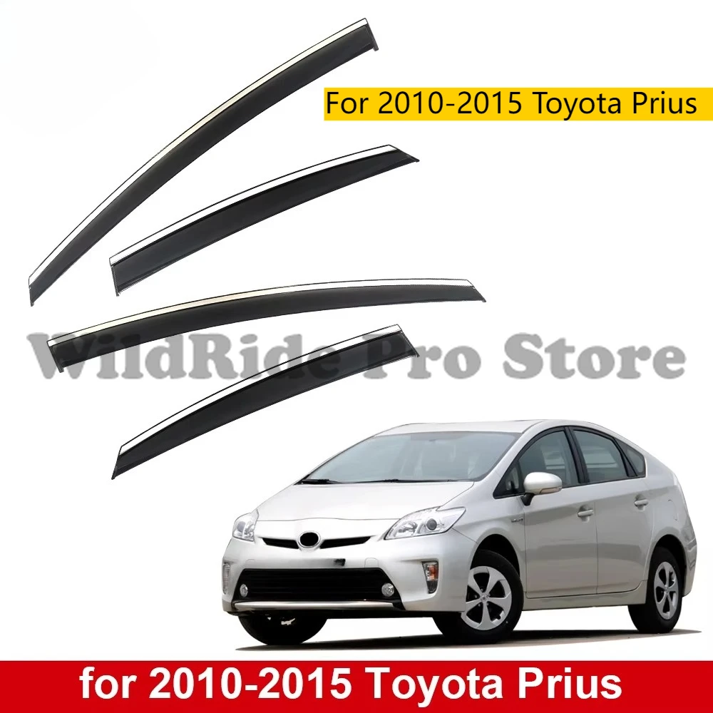 

Shatterproof Window Deflectors for 2010-2015 Toyota Prius Rain Guards Window Visors for Cars Vent Deflector