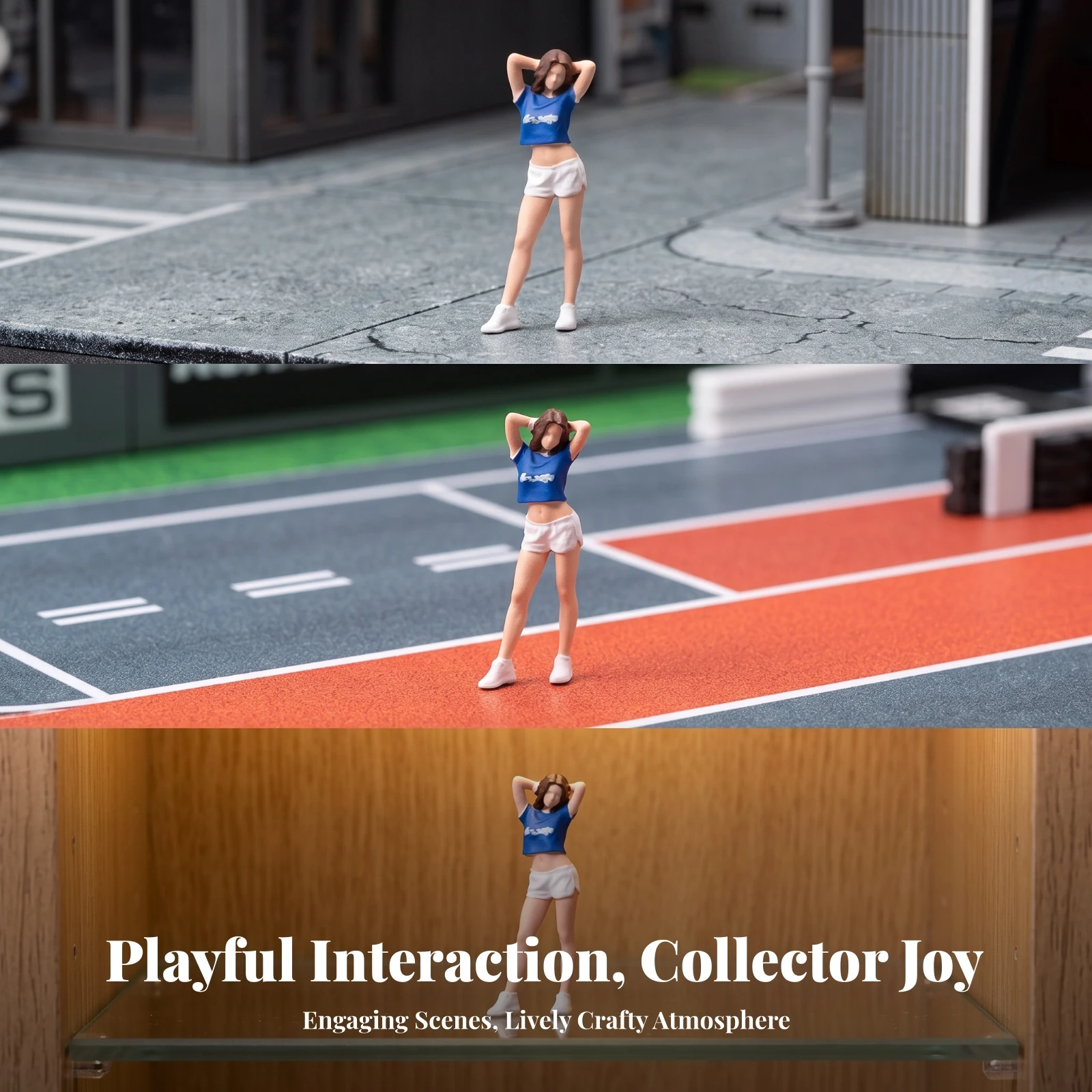 1/64 Scale Figure Sporty Miniature People Resin Figurine Detailed Diorama Figures Vibrant for Hobbyists, Dioramas