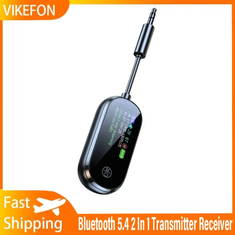 

Bluetooth 5.4 Low Latency 3.5mm AUX Jack Receiver Transmitter Wireless Audio Adapter For TV Airplane Car Speaker PC Headphones
