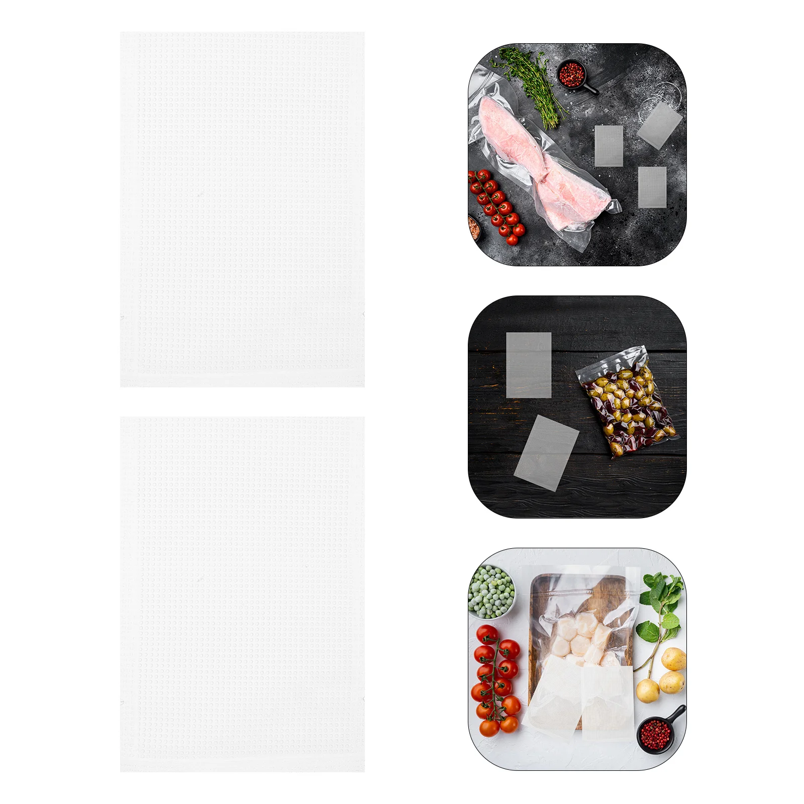 

500pcs Vacuum Sealer Food Thickened Transparent Freezer Storage Bags For Kitchen Use Reusable Vacuum Seal Bags