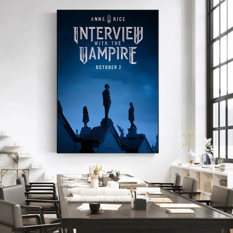 Spooky Gothic Vampire Movie Poster Vintage Wall Art Living Room Man Cave Decor Horror Film Print Movie Fan Gifts for Her Him