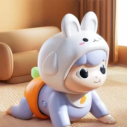 Learn to Crawl Doll Guide Head Up Practice Training Puzzle Early Education Electric Crawling Baby