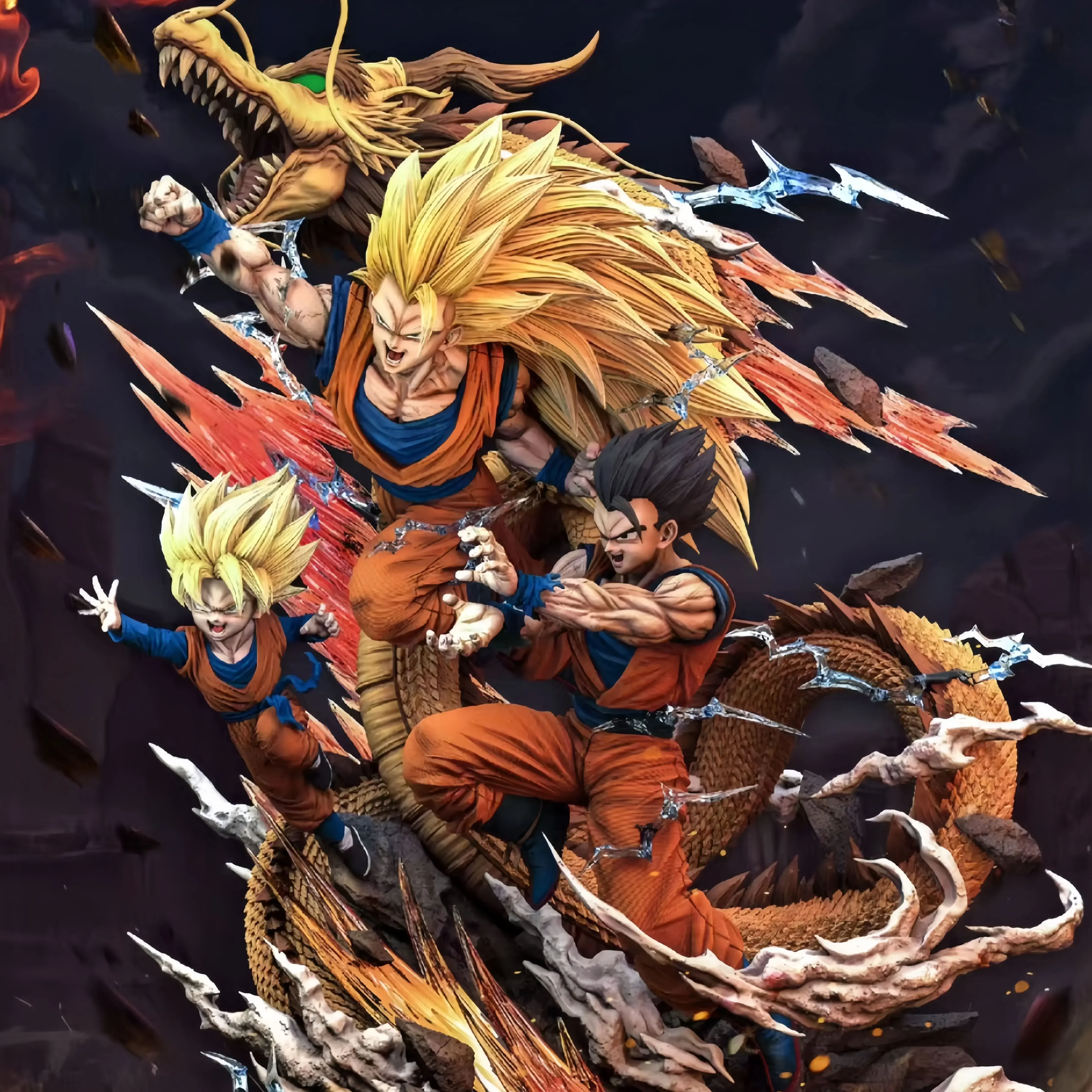 لعبة دراغون بول زد أنيمي الشكل صندوق الغموض 12 قطعة عشوائي Gacha كبسولة اللعب سوبر سايان جوكو فيغيتا ماجين بو خلية فريزا بيكولو #3