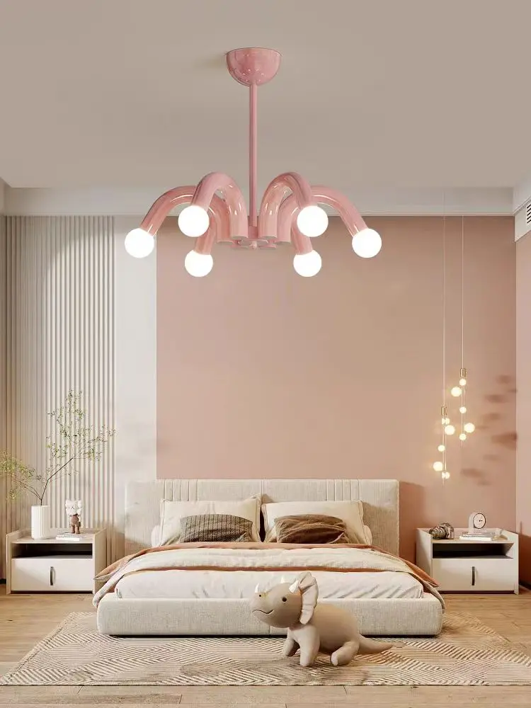 Modern E27 Bulb Pendant Lamp Black Beige Blue Pink Metal Home Art Deco Lighting For Parlor Bedroom Dining Room Dropshipping