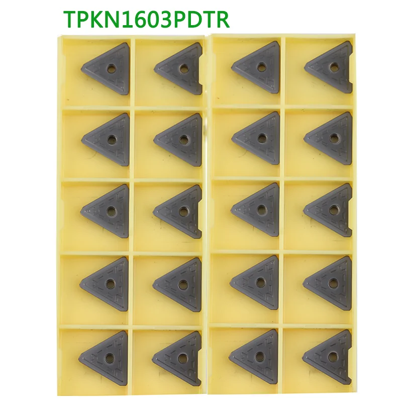 10PCS TPKN1603PDTR TPKN2204PDTR LF6018 DESKAR Carbide Inserts CNC Lathe Metal Cutter TPKN Blade Milling Turning Tools