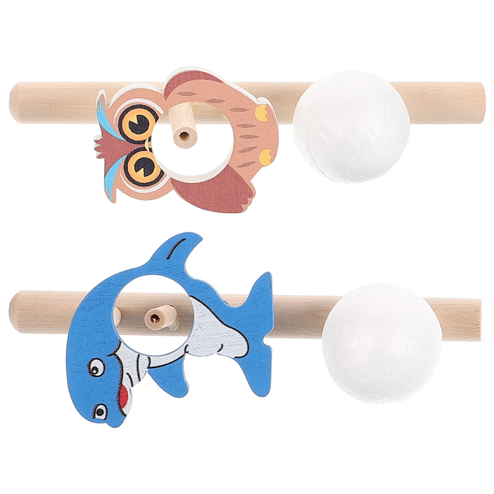 Blower Blaasspeelgoed Handheld Grappig speelgoed Ouder-kind 2-sets Blaasspel Veilige materialen Montessori Houten