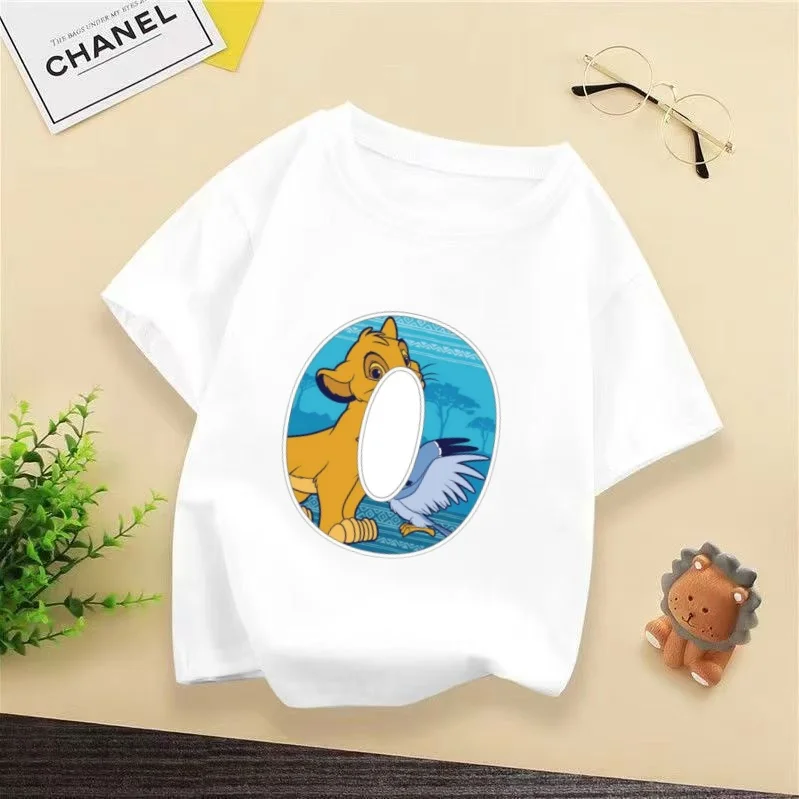 

Disney The Lion King Summer Print Clothing Casual Sports Cotton Baby T-shirt Boys Girls Round neck Outdoor cotton T-shirt top