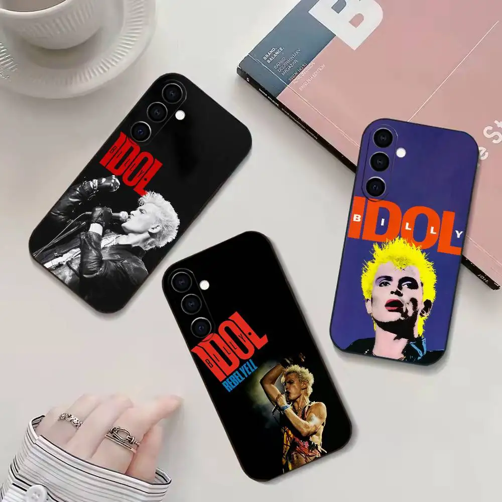 Singer B-Billy Idol Phone Case For Samsung GalaxyA13,21s,22,31,32,52,53,71,72,73,Soft Black Cover